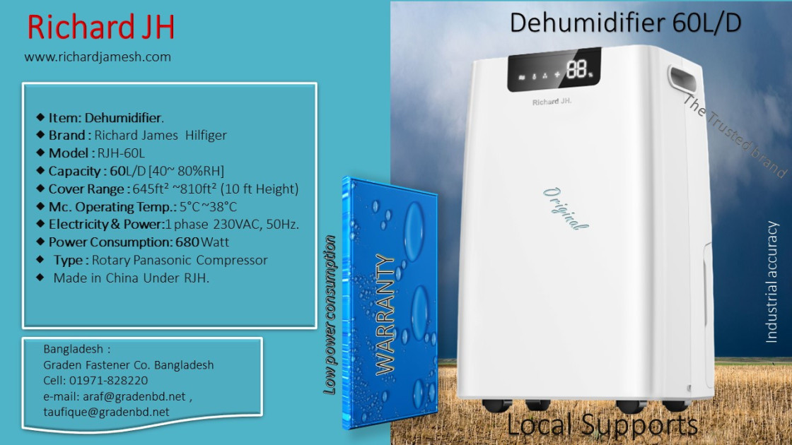 Dehumidifier 60L per day Bangladesh 