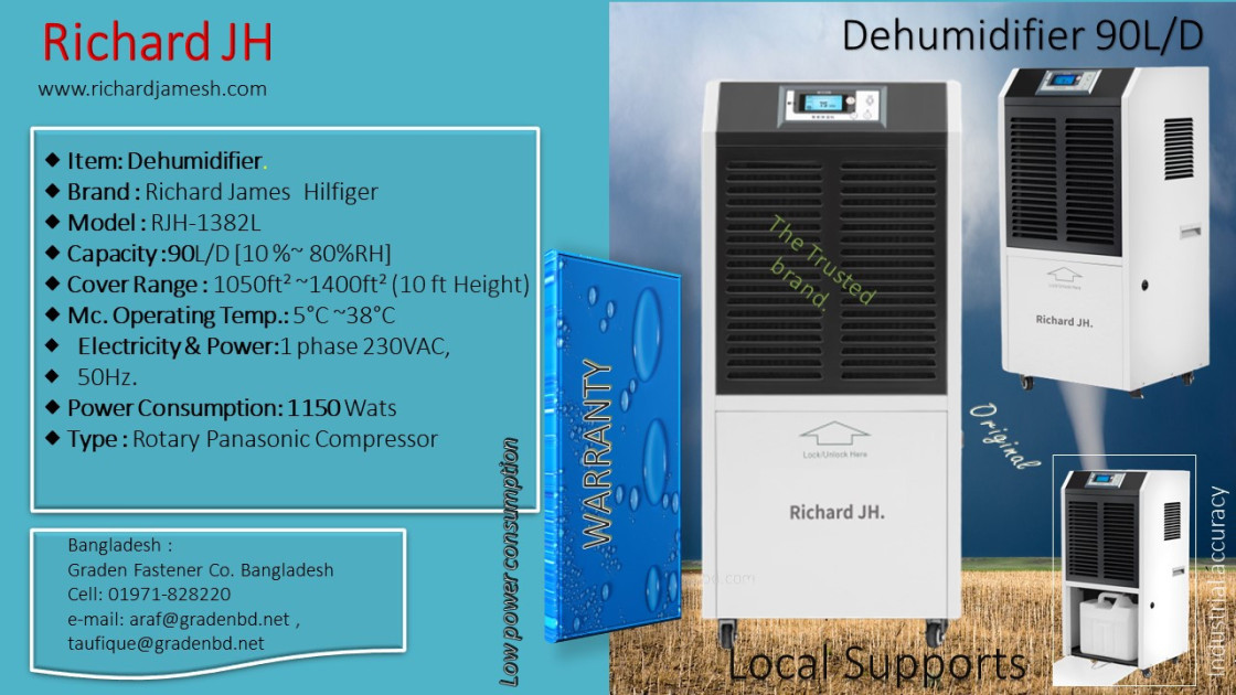 Dehumidifier 90L per day Bangladesh 