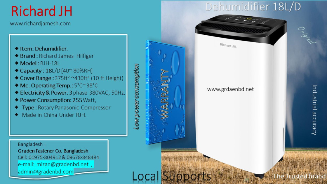 Dehumidifier 18L per day Bangladesh 